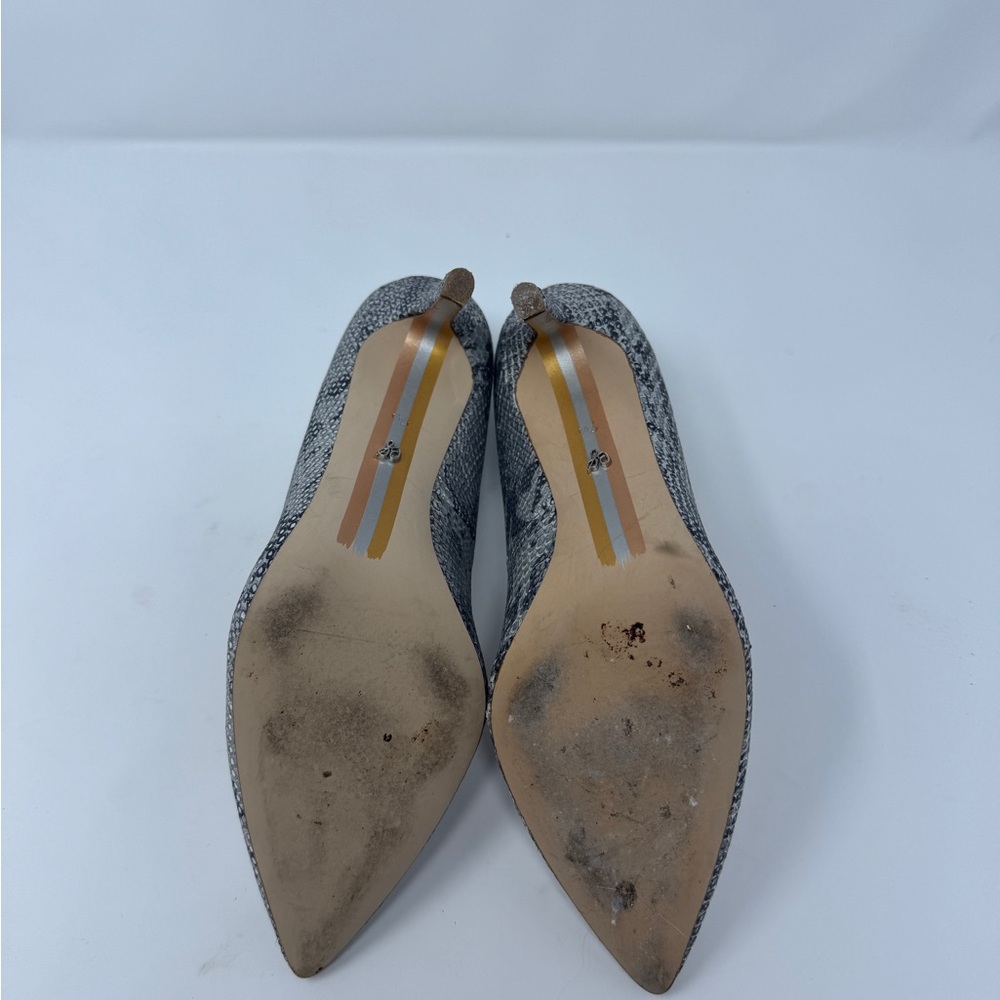 Sam Edelman Silver and Blue Snakeskin Pointed Toe Pumps – Size 7.5 - Picture 7 of 10